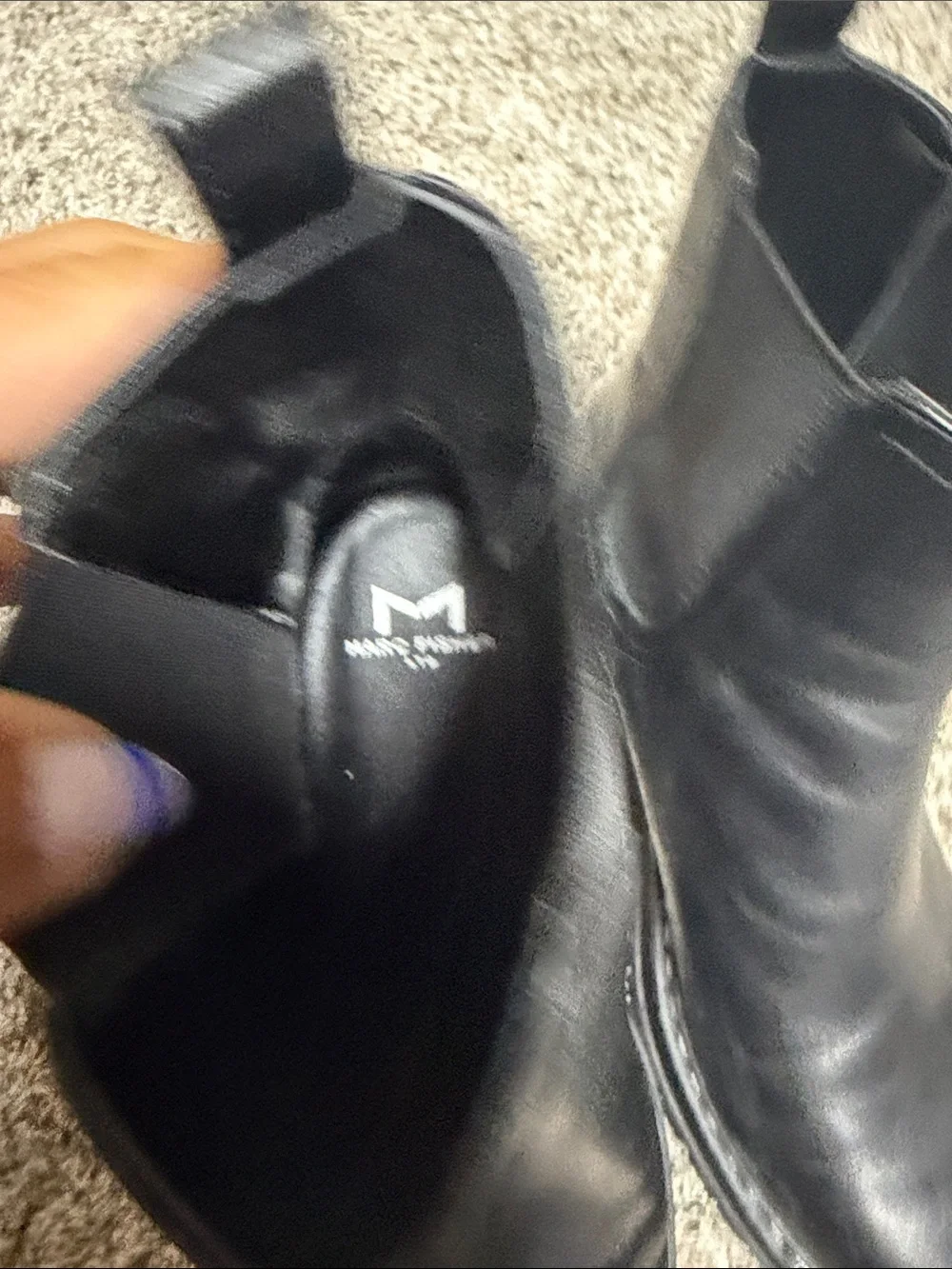 Marc Fisher LTD padima black leather Chelsea Boots - Women's size 7.5